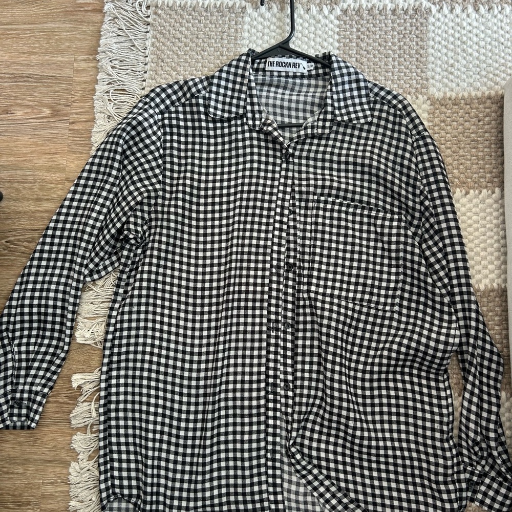 Black and White gingham checkered Shirt